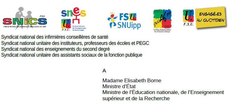 Courrier à Mme Borne